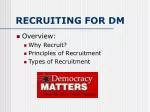 RECRUITING FOR DM - slide 1