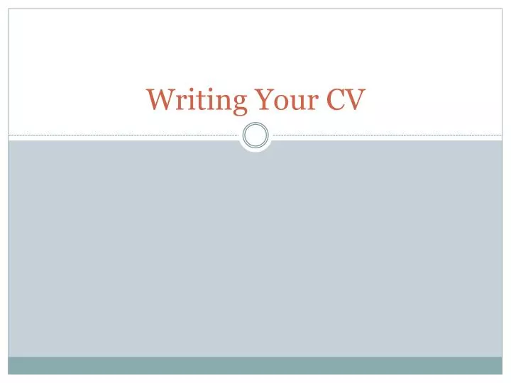 writing your cv
