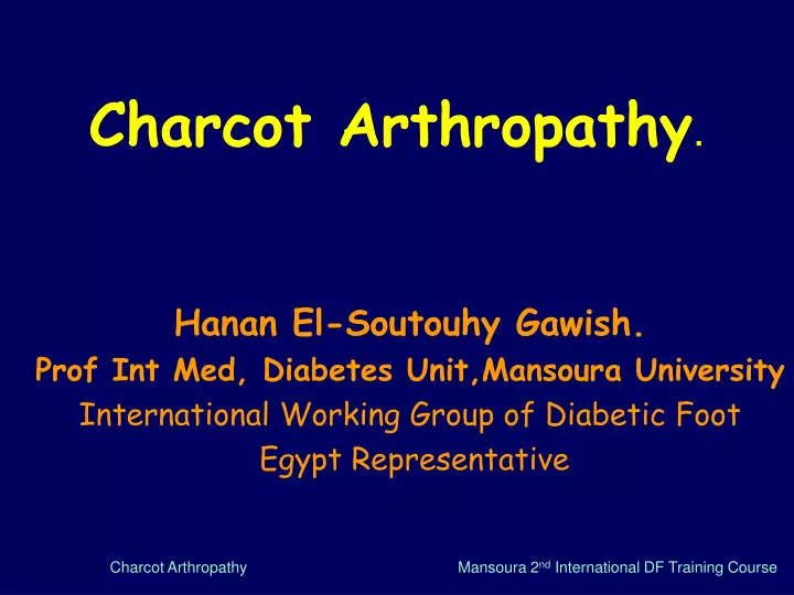 charcot arthropathy