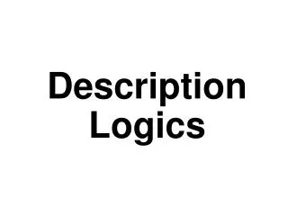 Description Logics