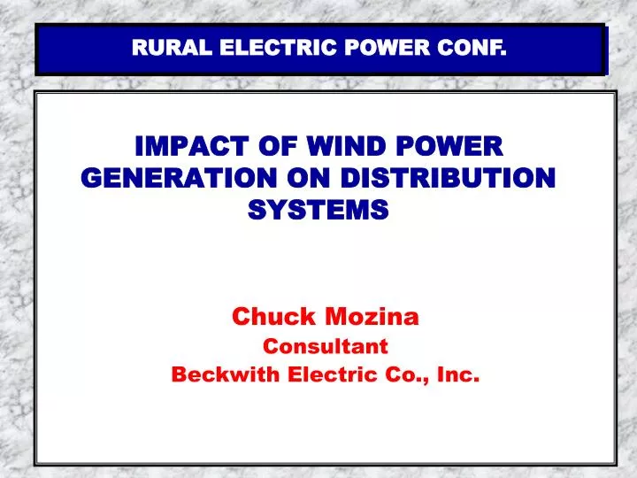 impact of wind power generation on distribution systems
