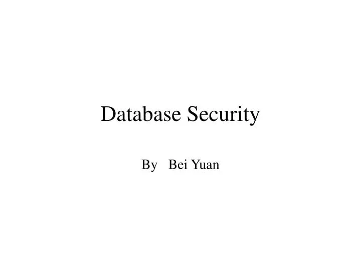 database security