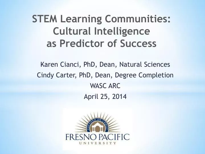 stem learning communities cultural intelligence as predictor of success