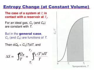 Entropy Change (at Constant Volume)