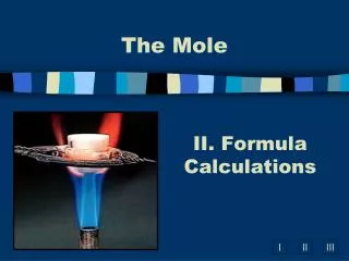 II. Formula Calculations