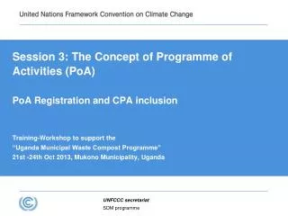 session 3 the concept of programme of activities poa poa registration and cpa inclusion