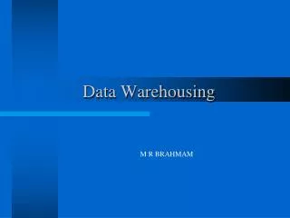 Data Warehousing