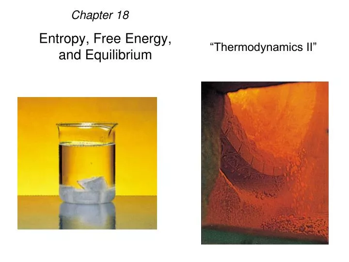entropy free energy and equilibrium