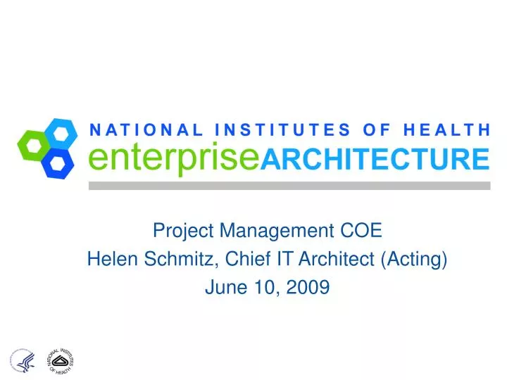project management coe helen schmitz chief it architect acting june 10 2009