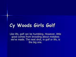 Cy Woods Girls Golf