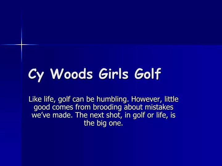 cy woods girls golf