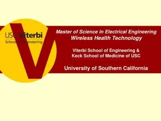 Master of Science in Electrical Engineering Wireless Health Technology