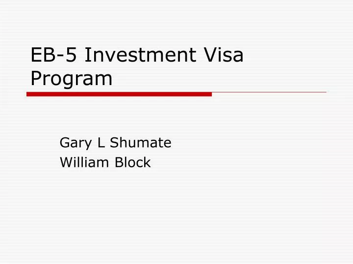 eb 5 investment visa program