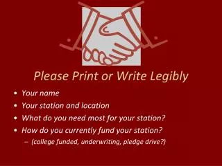 Please Print or Write Legibly