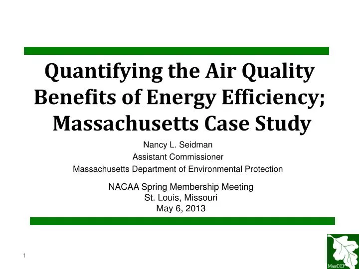 quantifying the air quality benefits of energy efficiency massachusetts case study