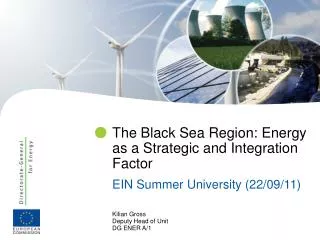 The Black Sea Region: Energy as a Strategic and Integration Factor