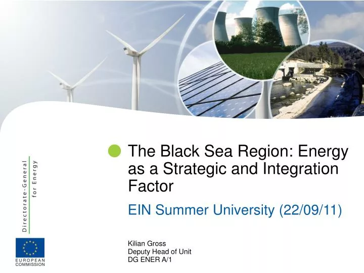 the black sea region energy as a strategic and integration factor