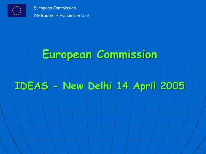 european commission ideas new delhi 14 april 2005
