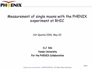 Measurement of single muons with the PHENIX experiment at RHIC