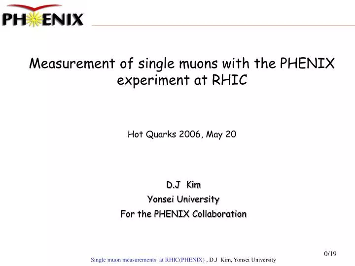 measurement of single muons with the phenix experiment at rhic