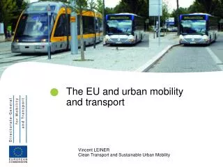 The EU and urban mobility and transport
