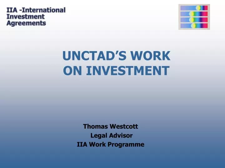 unctad s work on investment