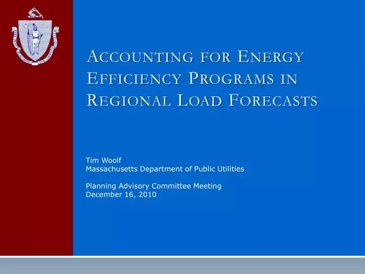 accounting for energy efficiency programs in regional load forecasts