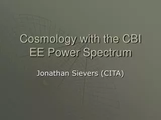Cosmology with the CBI EE Power Spectrum