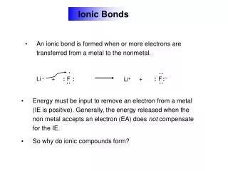 Ionic Bonds