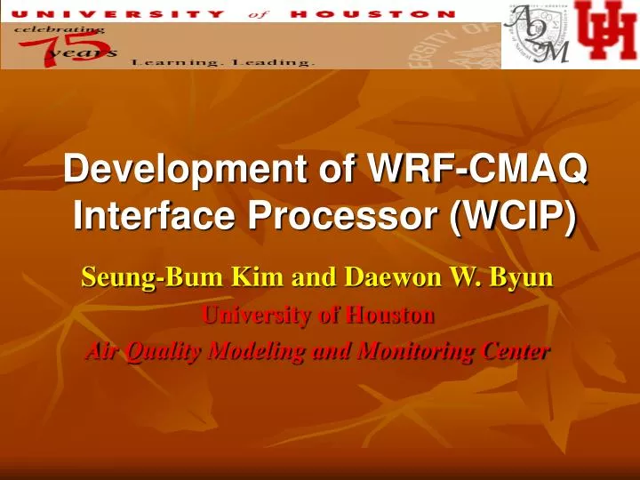 development of wrf cmaq interface processor wcip
