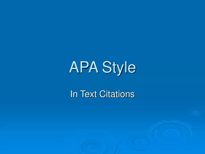 apa style