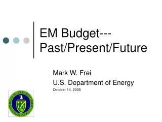 EM Budget---Past/Present/Future