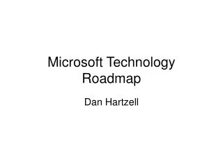 Microsoft Technology Roadmap