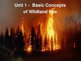 Unit 1 - Basic Concepts of Wildland Fire