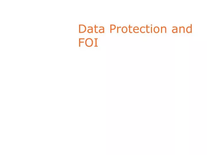 data protection and foi