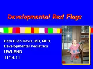Developmental Red Flags