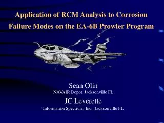Application of RCM Analysis to Corrosion Failure Modes on the EA-6B Prowler Program