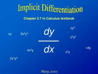Chapter 3.7 in Calculus textbook May 2010