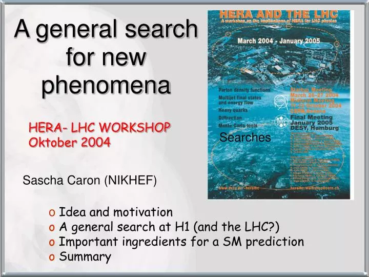 a general search for new phenomena
