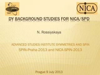 DY Background studies for NICA/SPD