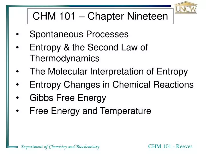 chm 101 chapter nineteen