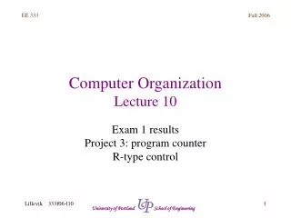 Computer Organization Lecture 10
