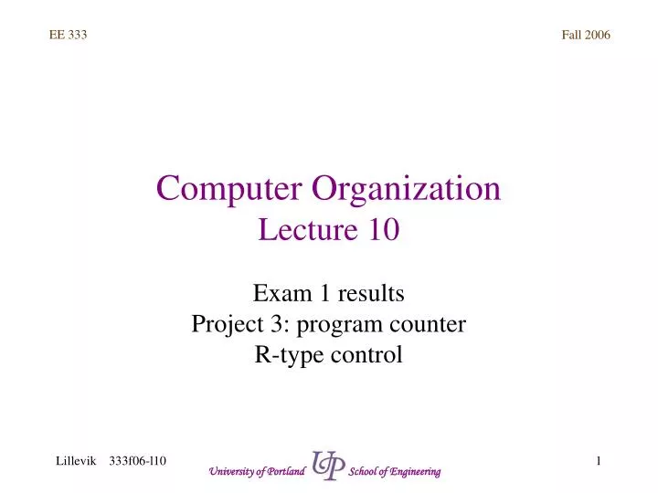computer organization lecture 10