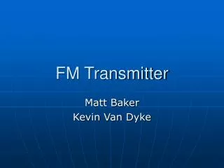 FM Transmitter