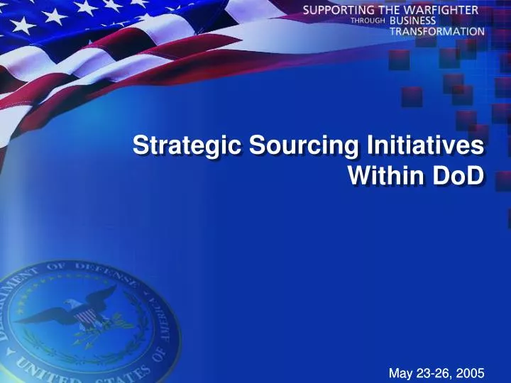 strategic sourcing initiatives within dod