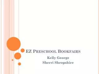 EZ Preschool Bookfairs