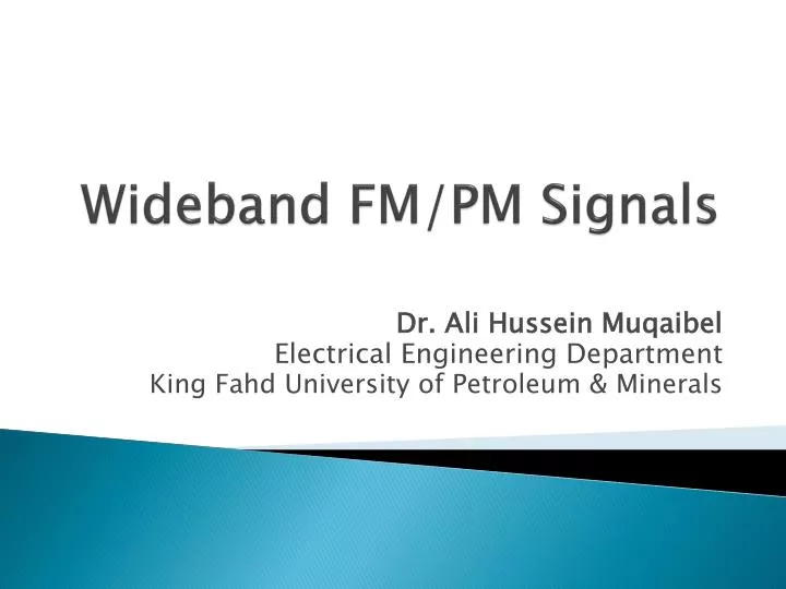 wideband fm pm signals