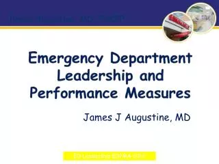 Emergency Department Leadership and Performance Measures