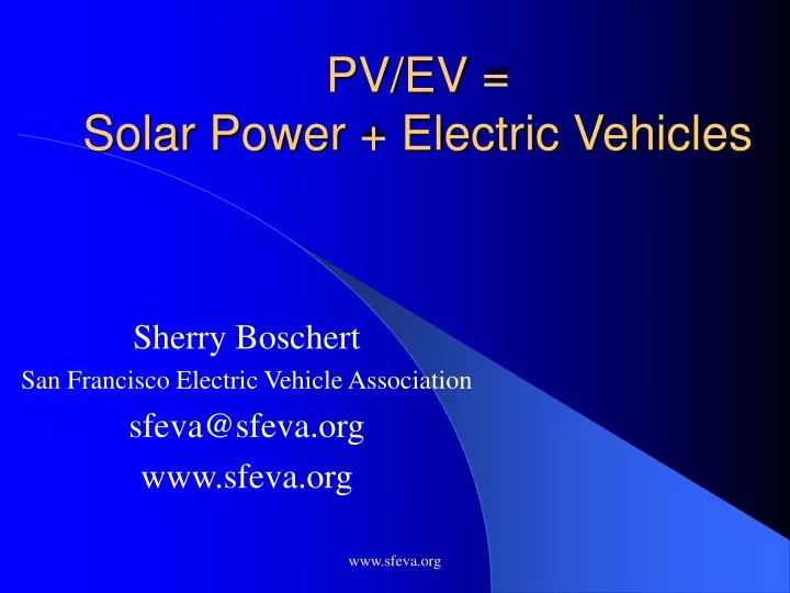 pv ev solar power electric vehicles