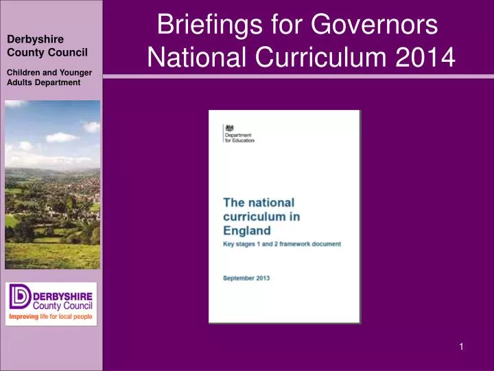 briefings for governors national curriculum 2014